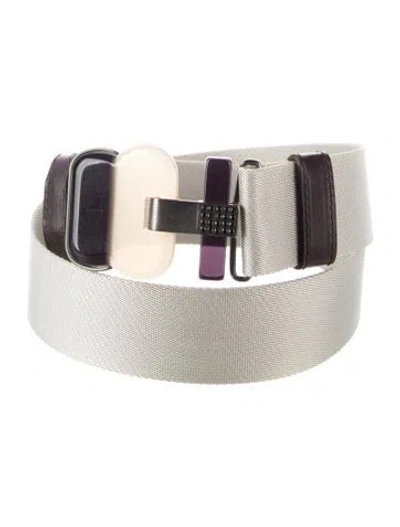 Pre-owned Marni Nylon Waist Belt In Gray