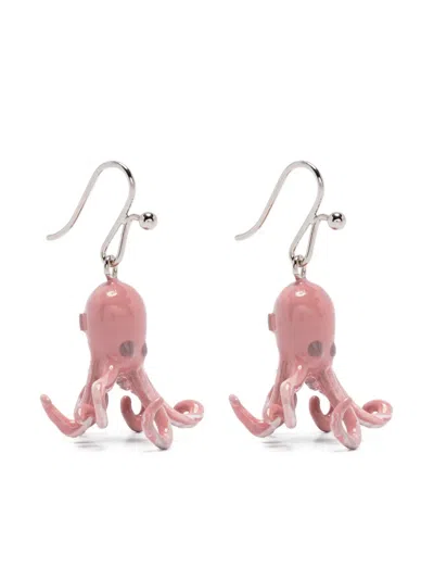 Marni Octopus-motif Earrings In Pink