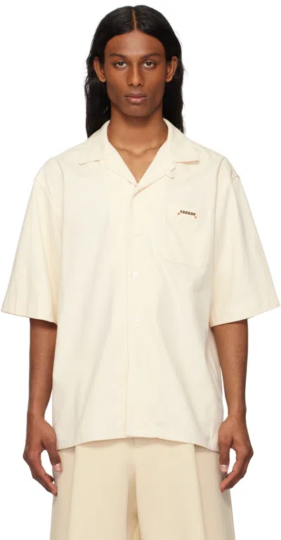 Marni Off-white Denim Bowling Shirt