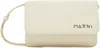 Marni Logo-embroidered Leather Shoulder Bag In 00w06 Ivory