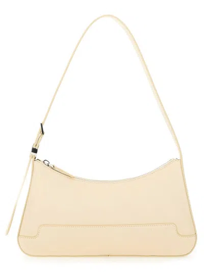 Marni Off White Logo Medium Shoulder Bag In Neutral
