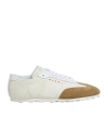Marni Off-white Nylon Softy Soccer Sneaker In Red