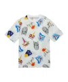 Marni Off-white T-shirt With Soggetti Animali Print In Multi