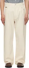 Marni Off-white Wide-leg Denim Jeans In 00w08 Bone