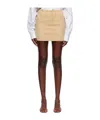 Marni Beige Soft Suede Miniskirt In Neutral