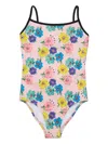 Marni Floral Print Swimsuit In Multi