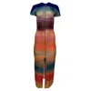 Marni Ombre Midi Front Slit Dress In Multicolor Viscose In Multi