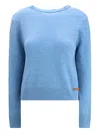 Marni Long-sleeved Crewneck Sweater In Blue