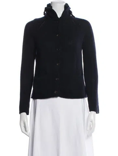 Pre-owned Marni Open Front Sweater In Black/blue