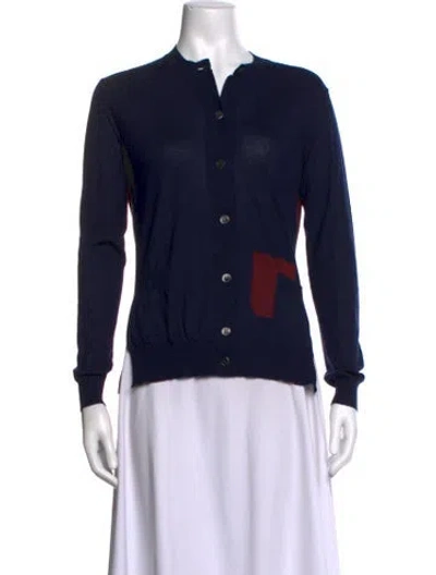 Pre-owned Marni Open Front Sweater In Blue
