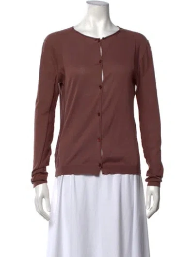 Pre-owned Marni Open Front Sweater In Brown