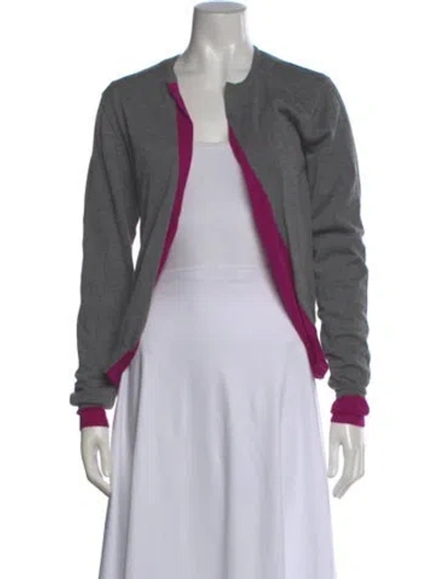 Pre-owned Marni Open Front Sweater In Gray