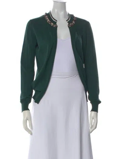Pre-owned Marni Open Front Sweater In Green