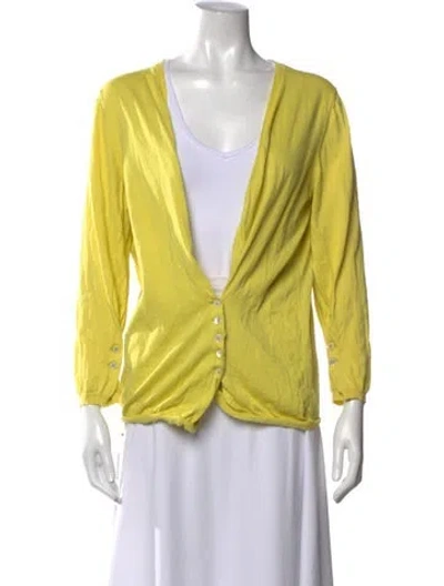 Pre-owned Marni Open Front Sweater In Yellow