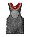 Marni Open-knit Sleeveless Jumper In Gray