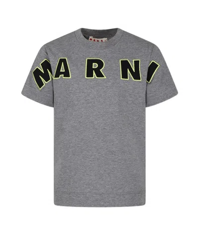 Marni Open-necked Black Shirt In Gray