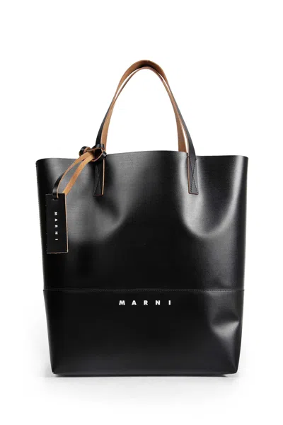 Marni Open Shopper Tote In Black