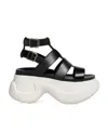 Marni Black Gladiator Platform Sandals In White