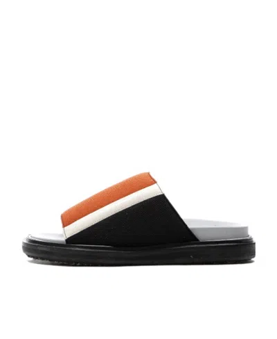 Marni Open-toed Flat Sandals In Black