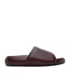 Marni Burgundy Pouf Sandals In Black