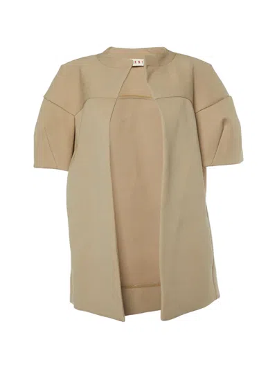 Pre-owned Marni Open-front Jacket In Neutral