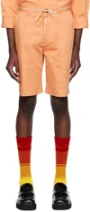 Marni Orange Drawstring Shorts In 00r08 Tangerine