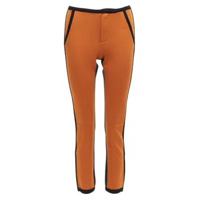 Pre-owned Marni Orange Green Colorblock Black Piping Jogger Pants It38 Xs