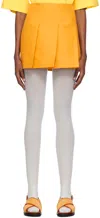 Marni Orange Pleated Miniskirt In 00r31 Light Orange