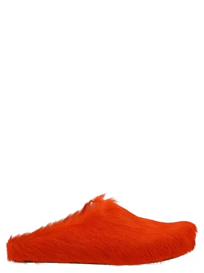 MARNI ORANGE SLIP ON SLIDES