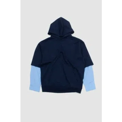 Marni Organic Cotton Hooded Sweatshirt Blue Kyanite