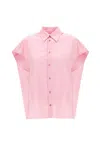 Marni Sleeveless Cotton Shirt In Pink