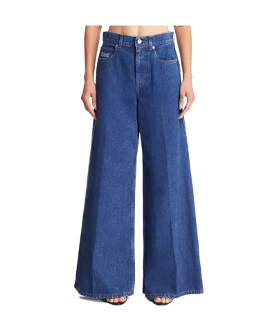 Marni Organic-cotton Wide-leg Jeans In Blue