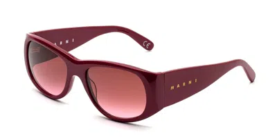 Marni Orinoco River Nude Qt9 Men's Sunglasses Burgundy Size 56