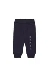 Marni Blue Trousers For Babykids With Logo In Blue