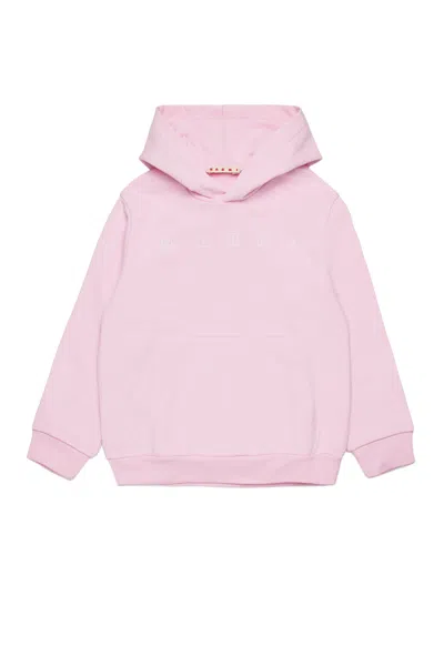 Marni Outline Branded Sweatshirt In Pink