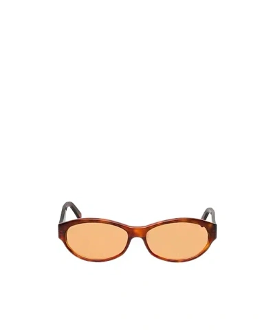 Marni Oval Frame Sunglasses In Orange