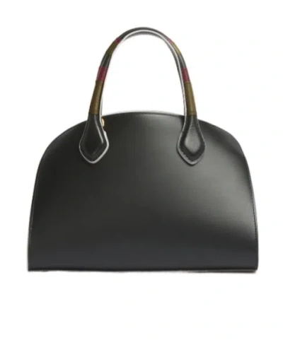 Marni Overlap Small Tote Bag In Blue