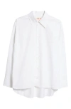 Marni Oversize Button-up Shirt In Lily White