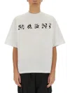 Marni T-shirt Oversize In Cotone Bianco In White