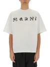 Marni Pop Fields Logo Graphic T-shirt In White