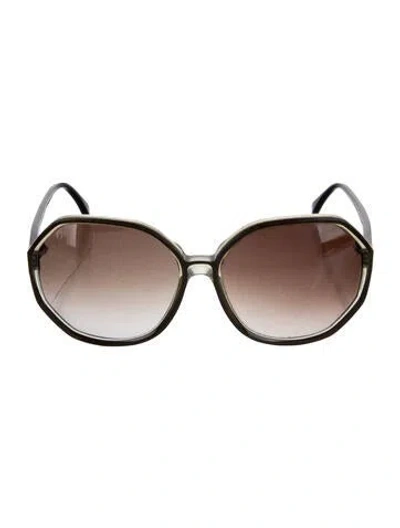 Pre-owned Marni Oversize Gradient Sunglasses In Black
