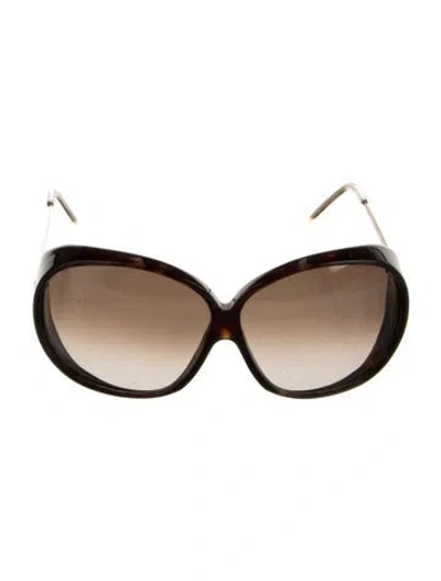 Pre-owned Marni Oversize Gradient Sunglasses In Brown