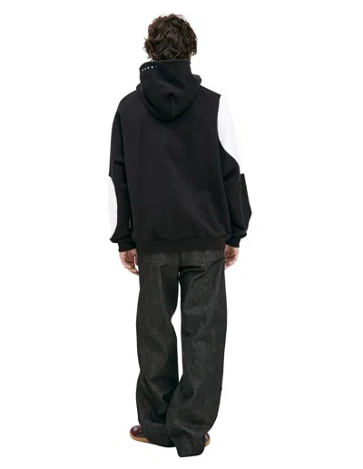 Marni Oversize Monoprint Hoodie In Black