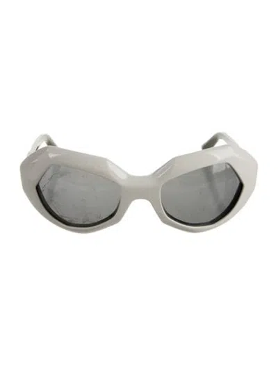 Pre-owned Marni Oversize Tinted Sunglasses In Green/white