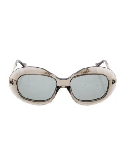 Pre-owned Marni Oversize Tinted Sunglasses In Grey