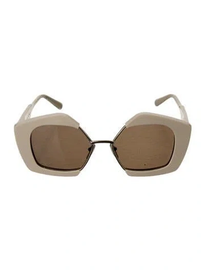 Pre-owned Marni Oversize Tinted Sunglasses In Neutral