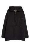 Shop Marni Oversize Virgin Wool & Cashmere Hooded Parka In Black