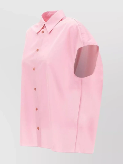 Marni Sleeveless Cotton Shirt In Pink