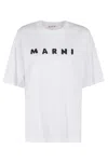 Marni Classic Short-sleeve T-shirt With Scribbled Logo In White