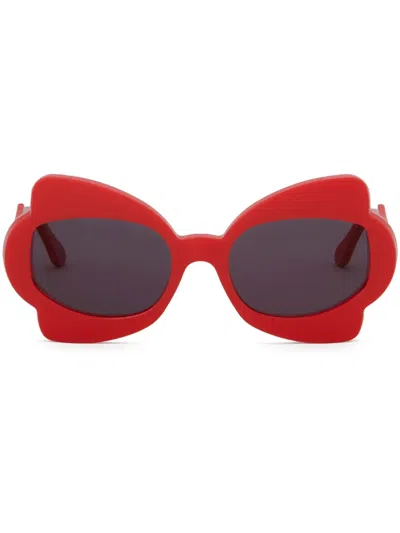 Marni Oversized-frame Sunglasses In Red